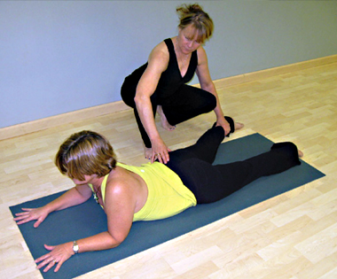 Jenny Otto yoga therapy lesson with Dawn Shay
