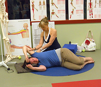 Jenny Otto yoga therapy lesson with Marianne Meyers