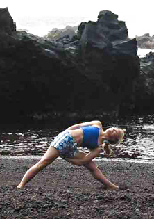 Jenny Otto in Hawaii in Bound Triangle Pose